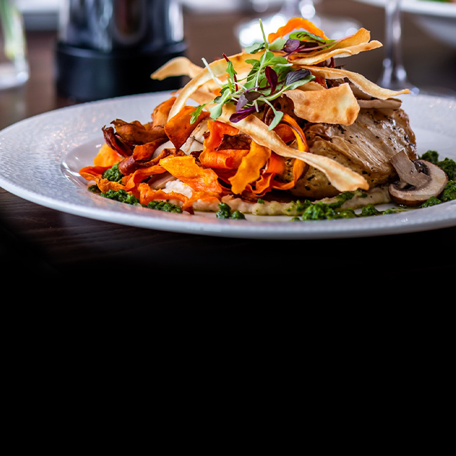 Vegan menu at The Crown