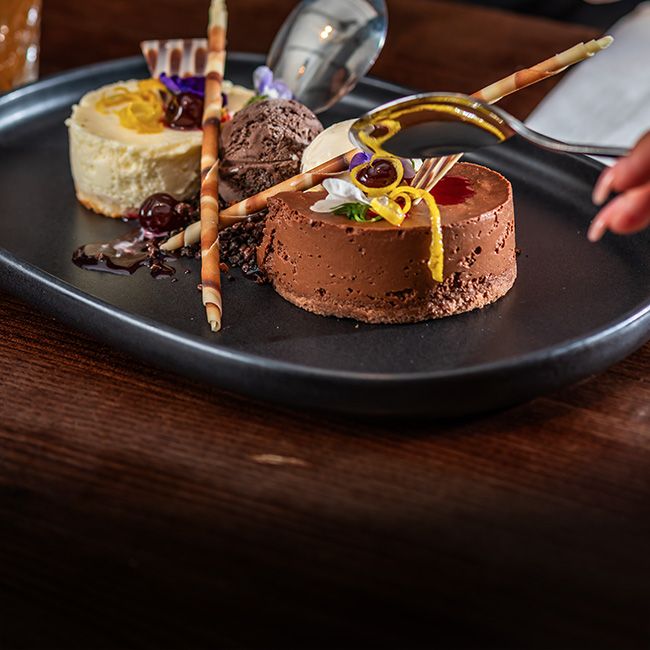 Dessert menu at The Crown