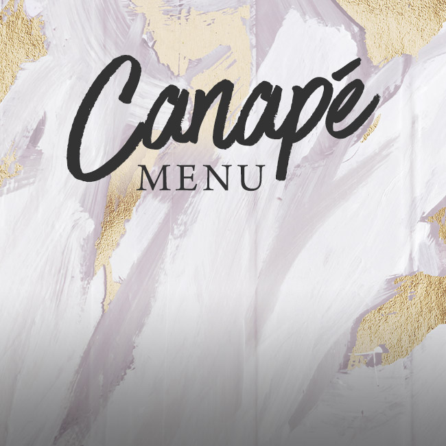 Canapé menu at The Crown